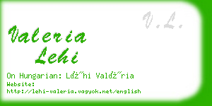 valeria lehi business card